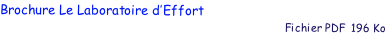 Brochure Le Laboratoire d’Effort
                                                                                               Fichier PDF  196 Ko