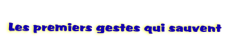   
 Les premiers gestes qui sauvent

